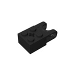 Technic Brick Special 2 x 2 with Ball Receptacle Wide and Axle Hole #92013 - 26-Black