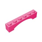 Brick Arch 1 x 6 Raised Arch #92950  - 221-Dark Pink