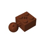Brick Modified 2 x 2 With Ball Joint And Axle Hole #57909 - 192-Reddish Brown