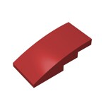 Slope Curved 4 x 2 No Studs #93606  - 154-Dark Red