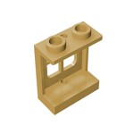 Window 1 x 2 x 2 Plane, Single Hole Top and Bottom for Glass #60032 - 5-Tan