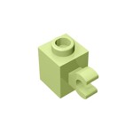 Brick Special 1 x 1 with Clip Horizontal #60476 - 326-Yellowish Green