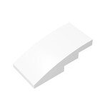 Slope Curved 4 x 2 No Studs #93606  - 1-White