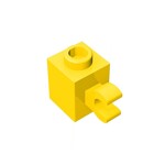 Brick Special 1 x 1 with Clip Horizontal #60476 - 24-Yellow