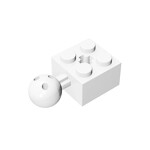 Brick Modified 2 x 2 With Ball Joint And Axle Hole #57909 - 1-White