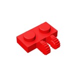 Hinge Plate 1 x 2 Locking with 2 Fingers on Side, 9 Teeth #60471 - 21-Red