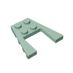 Wedge Plate 4 x 4 with 2 x 2 Cutout #43719 - 151-Sand Green