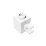 Brick Special 1 x 1 with Clip Horizontal #60476 - 1-White