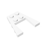 Wedge Plate 4 x 4 with 2 x 2 Cutout #43719 - 1-White