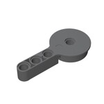 Technic Rotation Joint Disk With Pin And 3L Liftarm Thick #44225 - 199-Dark Bluish Gray
