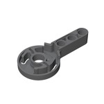 Technic Rotation Joint Disk With Pin Hole And 3L Liftarm Thick #44224 - 199-Dark Bluish Gray