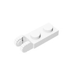 Plate 1 x 2 W/Fork/Vertical/End #44302 - 1-White