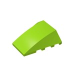 Wedge Curved 4 x 4 No Top Studs #47753 - 119-Lime