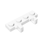 Hinge Plate 1 x 4 Locking Dual 1 Finger #44568 - 1-White