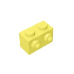 Brick Special 1 x 2 with Studs on 2 Sides #52107 - 226-Bright Light Yellow