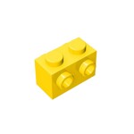 Brick Special 1 x 2 with Studs on 2 Sides #52107 - 24-Yellow