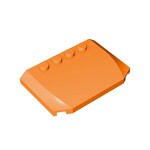 Slope Curved 4 x 6 x 2/3 Triple Curved with 4 Studs #52031 - 106-Orange