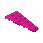 Wedge Plate 6 x 3 Right #54383 - 124-Magenta