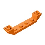 Slope Inverted 45 6 x 1 Double with 1 x 4 Cutout #52501 - 106-Orange