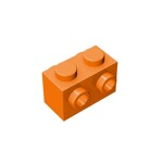 Brick Special 1 x 2 with Studs on 2 Sides #52107 - 106-Orange