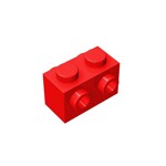 Brick Special 1 x 2 with Studs on 2 Sides #52107 - 21-Red