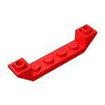 Slope Inverted 45 6 x 1 Double with 1 x 4 Cutout #52501 - 21-Red