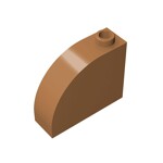 Brick Curved 1 x 3 x 2 #33243 - 312-Medium Dark Flesh