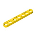 Technic Beam 1 x 7 Thin #32065 - 24-Yellow