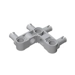 Technic Pin Connector Hub Perpendicular 3 x 3 Bent with 4 Pins #55615 - 194-Light Bluish Gray