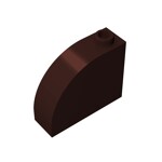 Brick Curved 1 x 3 x 2 #33243 - 308-Dark Brown