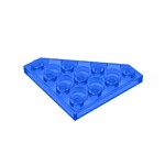 Wedge Plate 4 x 4 Cut Corner #30503 - 43-Trans-Dark Blue