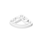 Technic Beam 3 x 3 L-Shape with Quarter Ellipse Thin #32249 - 1-White