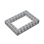 Technic Brick 6 x 8 with Open Center 4 x 6  #32532 - 194-Light Bluish Gray