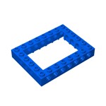 Technic Brick 6 x 8 with Open Center 4 x 6  #32532 - 23-Blue