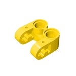 Technic Axle and Pin Connector Perpendicular Double Split #41678 - 24-Yellow