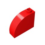 Brick Curved 1 x 3 x 2 #33243 - 21-Red