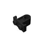 Technic Pin Connector Plate with One Hole (Single on Bottom) #32529 - 26-Black