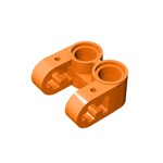 Technic Axle and Pin Connector Perpendicular Double Split #41678 - 106-Orange