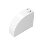 Brick Curved 1 x 3 x 2 #33243 - 1-White