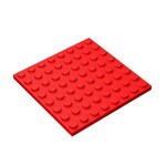 Plate 8 x 8 #41539 - 21-Red