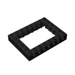 Technic Brick 6 x 8 with Open Center 4 x 6  #32532 - 26-Black