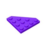 Wedge Plate 4 x 4 Cut Corner #30503 - 268-Dark Purple
