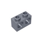 Technic, Brick 1 x 2 with Holes #32000 - 315-Flat Silver