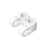 Technic Axle and Pin Connector Perpendicular Double Split #41678 - 1-White