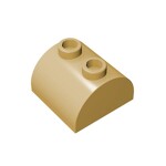 Brick Curved 2 x 2 with Two Top Studs #30165 - 5-Tan