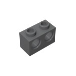 Technic, Brick 1 x 2 with Holes #32000 - 199-Dark Bluish Gray