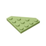 Wedge Plate 4 x 4 Cut Corner #30503 - 330-Olive Green