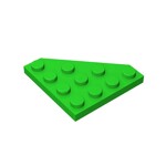 Wedge Plate 4 x 4 Cut Corner #30503 - 37-Bright Green