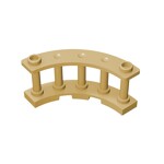 Fence Spindled 4 x 4 x 2 Quarter Round with 2 Studs #30056 - 5-Tan