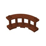 Fence Spindled 4 x 4 x 2 Quarter Round with 2 Studs #30056 - 192-Reddish Brown